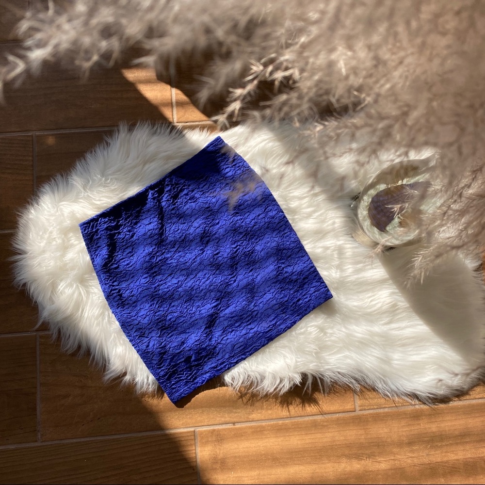 Royal Blue Mini Skirt